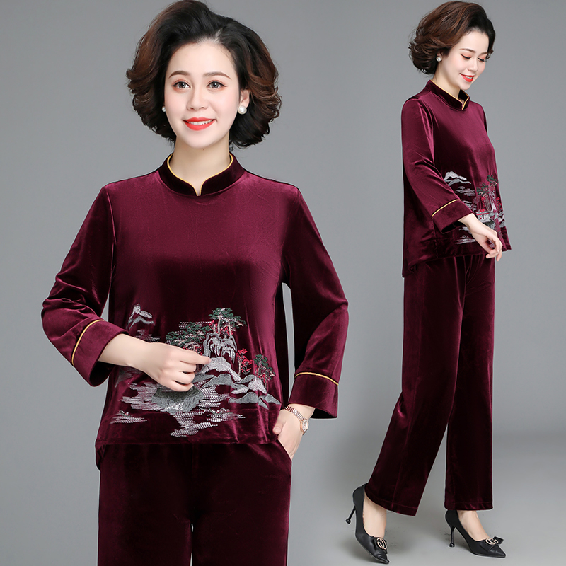 H89套装牛仔蓝黑色拿货价108元尺码XL-5XL108.00夏洛芬网批H89 女装长袖套装货源批发 夏洛芬网批6902女装一件代发