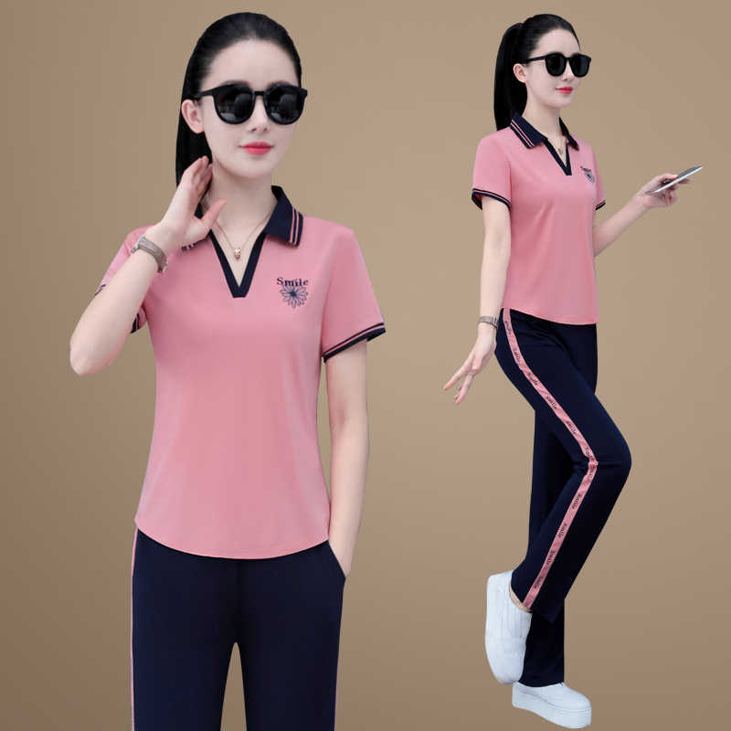 6928批发价130女士休闲运动套装春秋款长袖尺码女款L-5XL130.00奇奇运动6928 女装短袖套装货源批发 奇奇运动3901女装一件代发